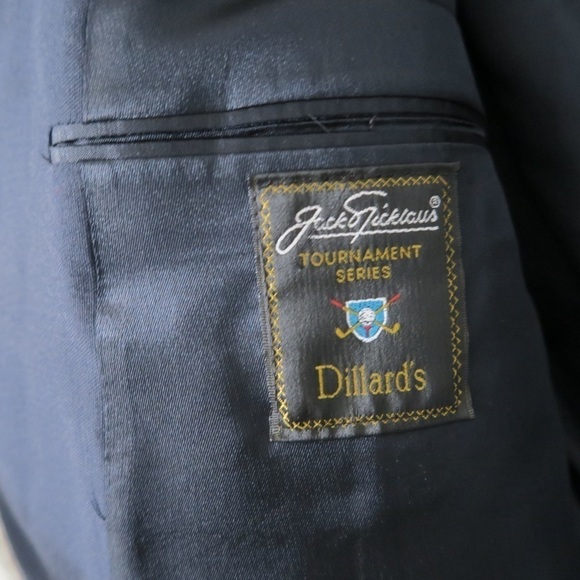 VTG Jack Nicklaus Navy Blue Suit Jacket Union Made Dillard’s Tournament Series - Picture 7 of 10